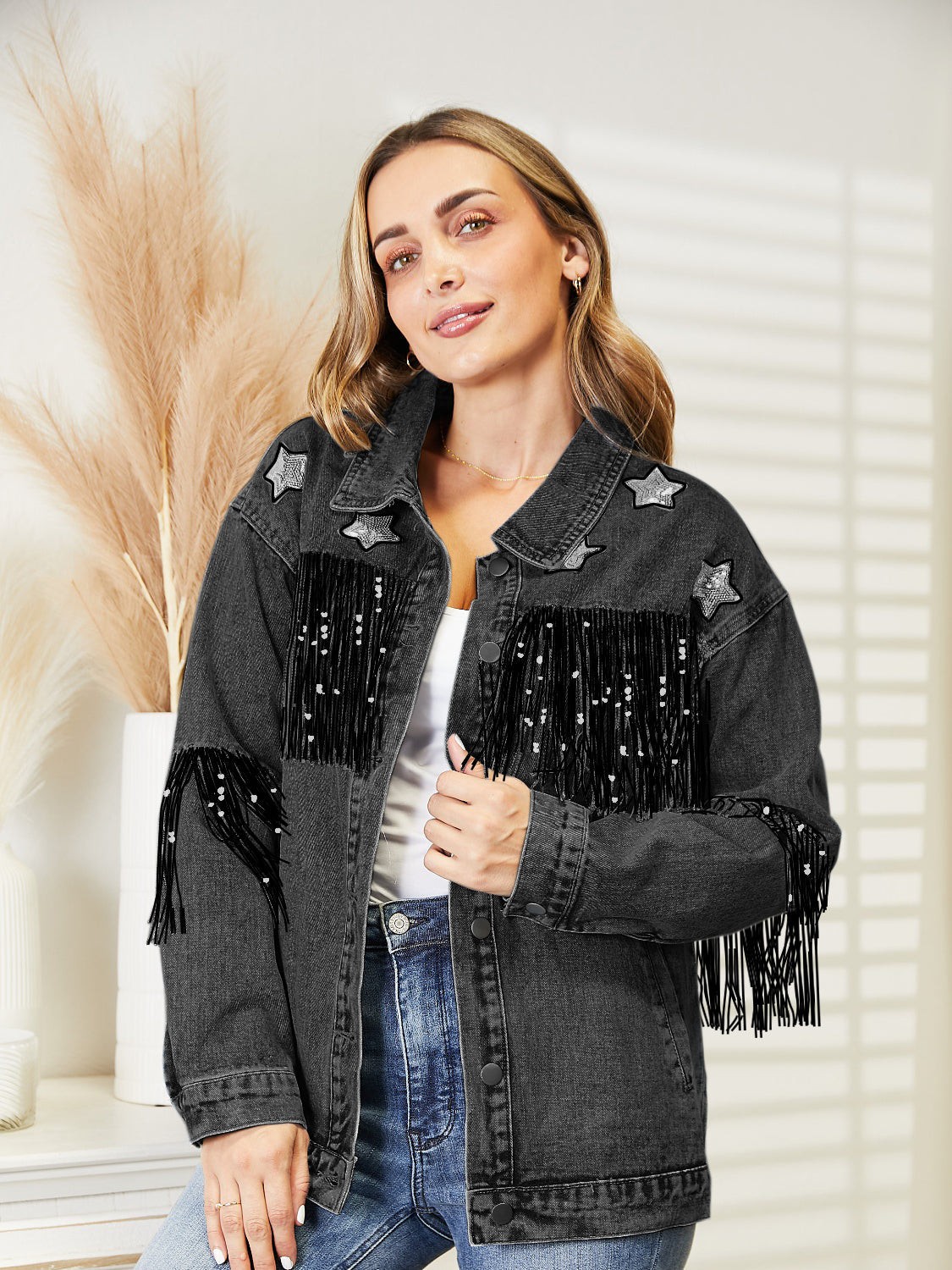 Fringe Denim Jacket