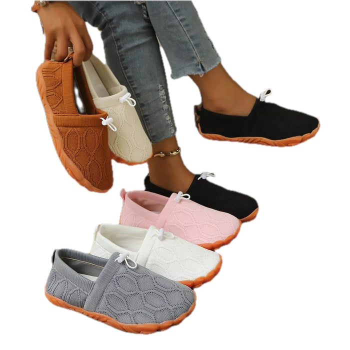 Women's Round Toe Drawstring Slip-On Shoes