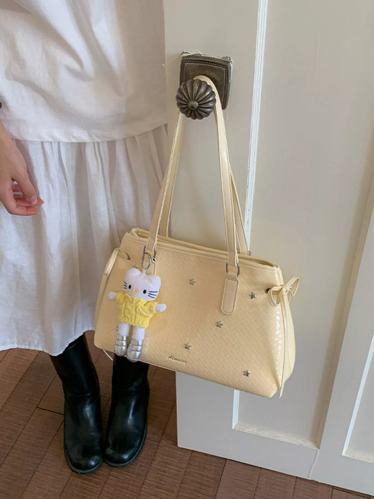 Convertible Vegan Leather Tote Bag