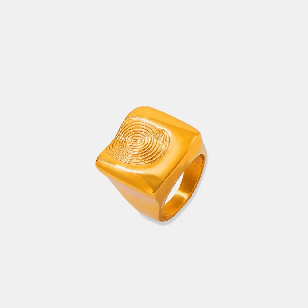 Titanium Steel Fingerprint Signet Ring – image 4 | Lilixa Trending Jewelry