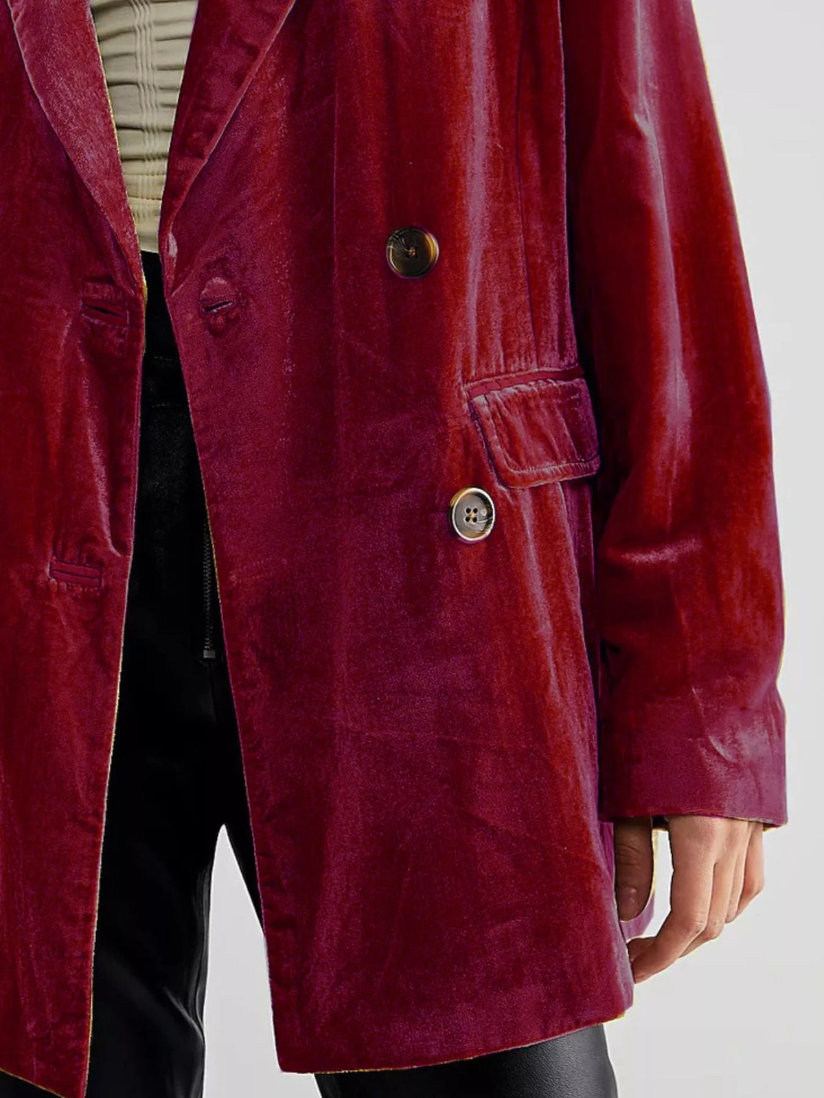 Double Breasted Button Up Blazer