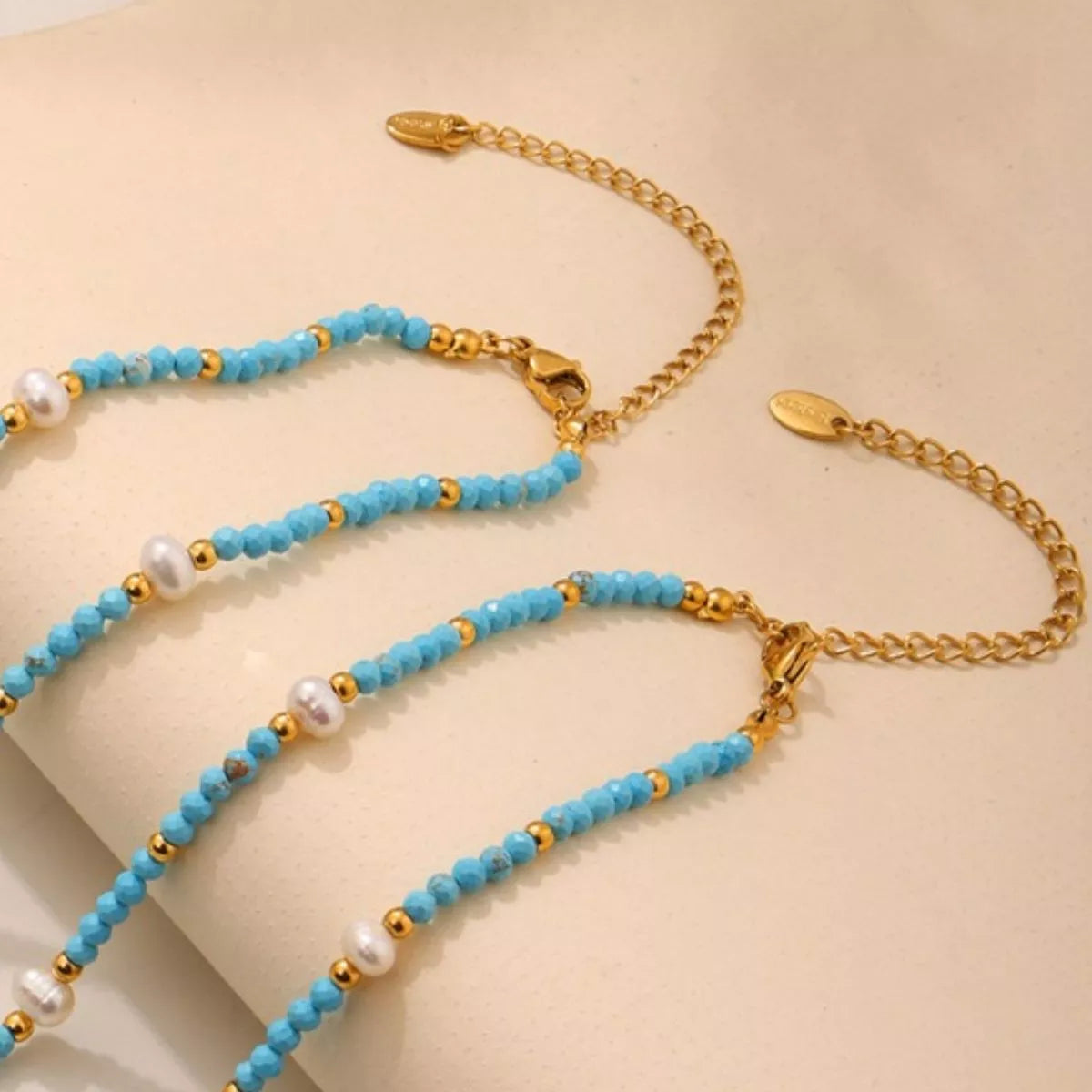 Turquoise Pearl Beaded Necklace – image 4 | Lilixa Trending Jewelry