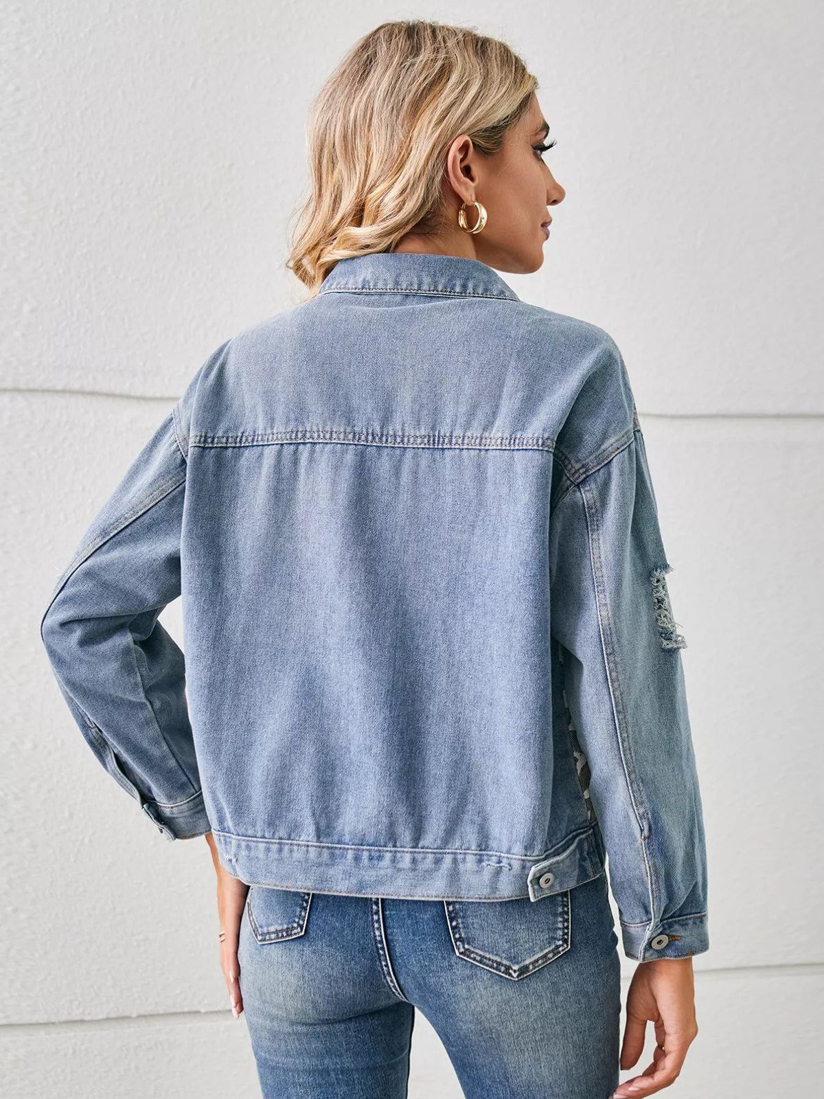 Snake Print Denim Jacket