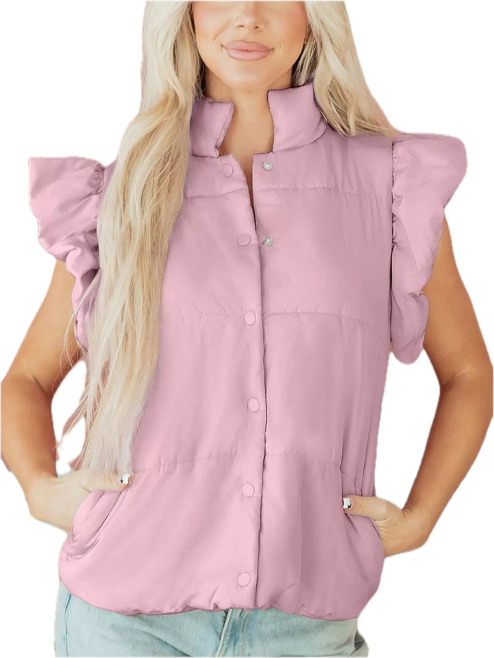 Flutter Sleeve Puffer Vest