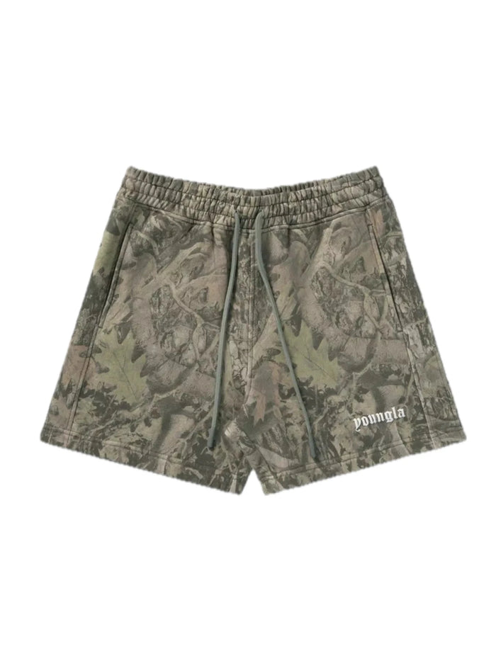 Men's Camo Drawstring Shorts Plus Size