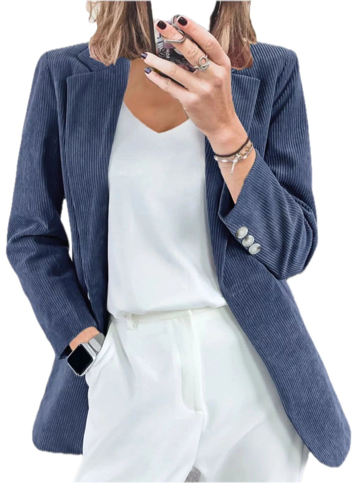 Corduroy Lapel Blazer