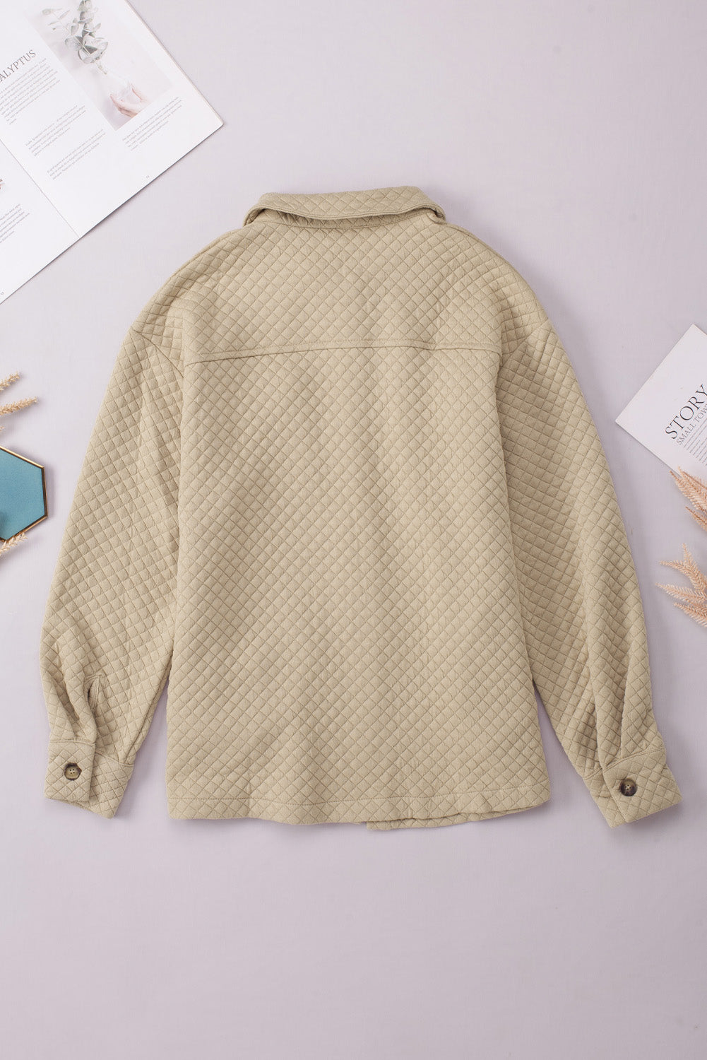Button Down Collared Jacket for Women