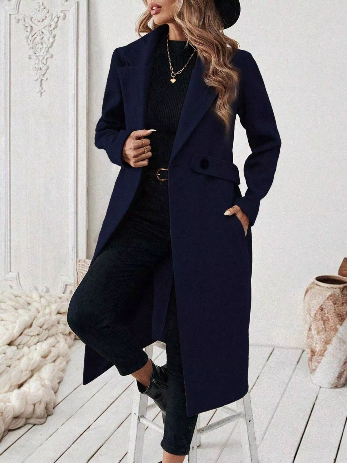 Single Button Longline Coat