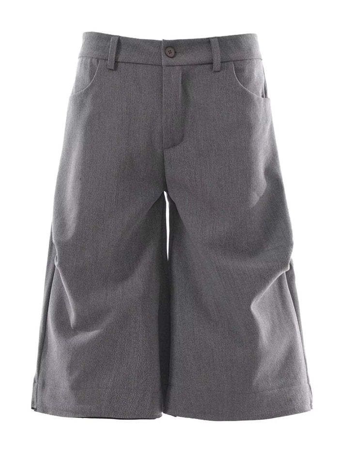 Men's Front Pockets Wide Leg Capris