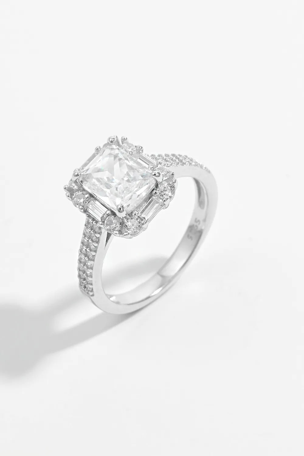 925 Sterling Silver Inlaid Zircon Square Ring – image 3 | Lilixa Trending Jewelry
