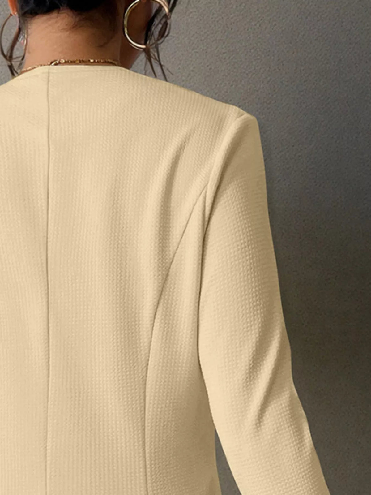 Flared Hem One Button Blazer
