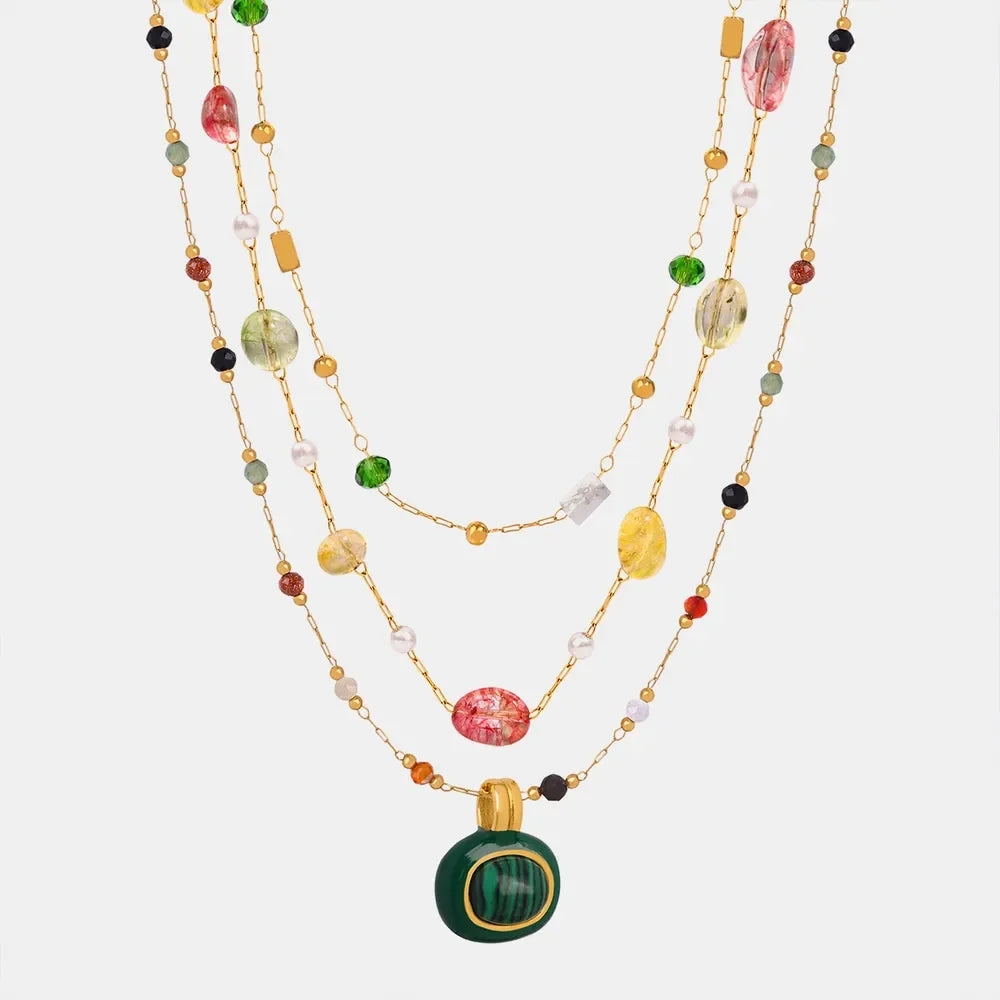 Titanium Steel Gold-plated Bead Necklace – image 2 | Lilixa Trending Jewelry