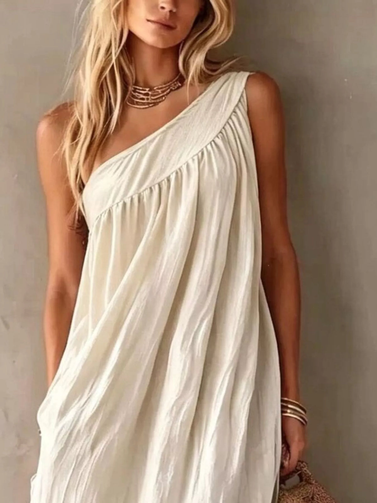 Full Size One-Shoulder Maxi Dress for Women Plus Size