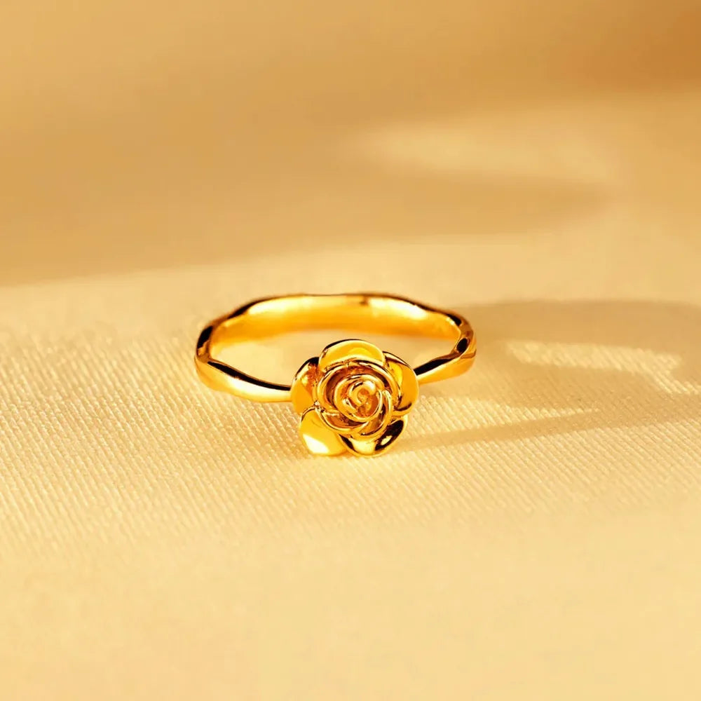 Rose Shape 18K Gold-Plated Ring – image 3 | Lilixa Trending Jewelry