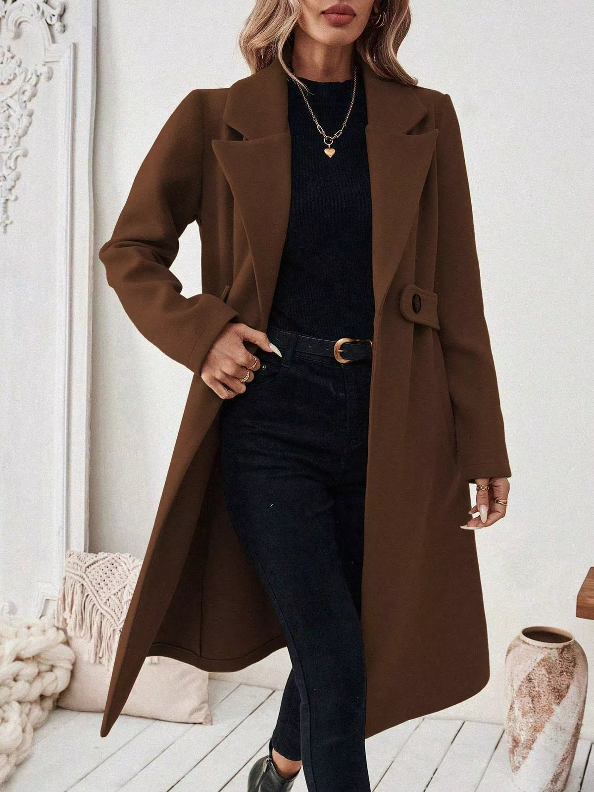 Single Button Longline Coat