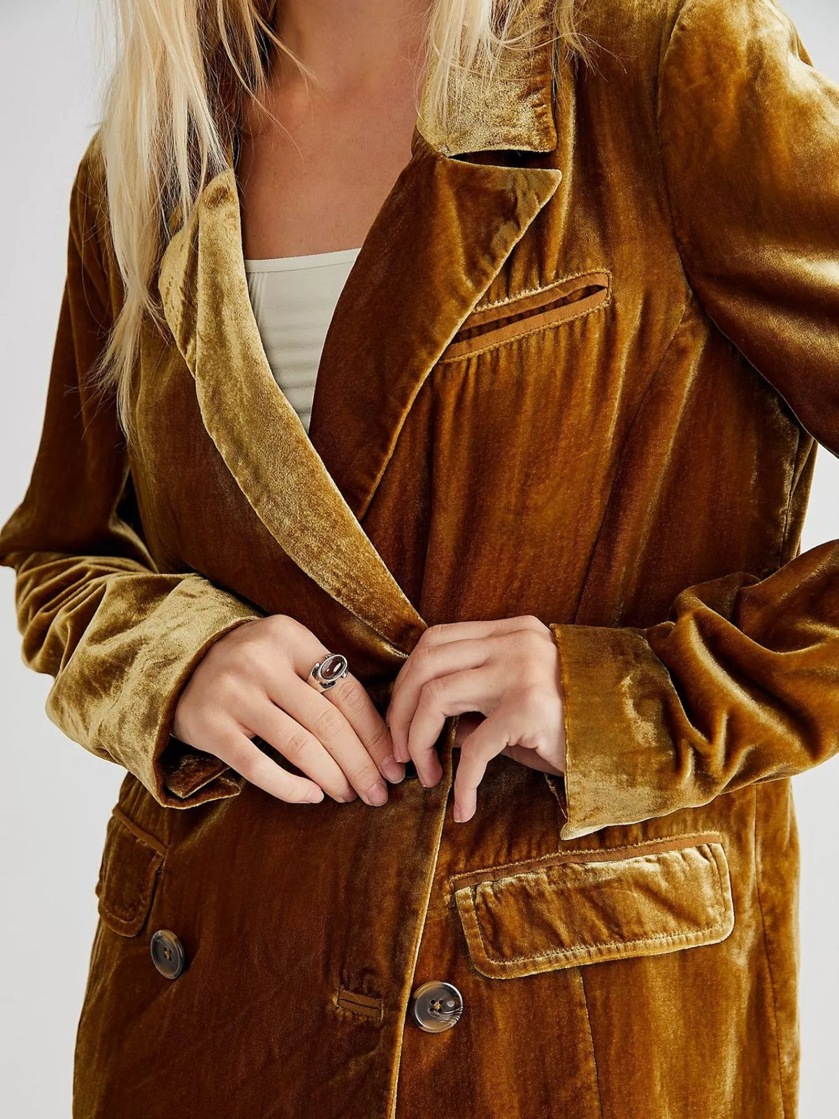 Double Breasted Button Up Blazer