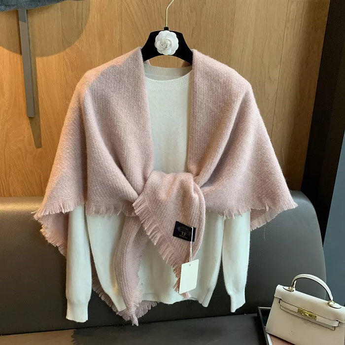 Thick Tassel Triangle Shawl Scarf for Women