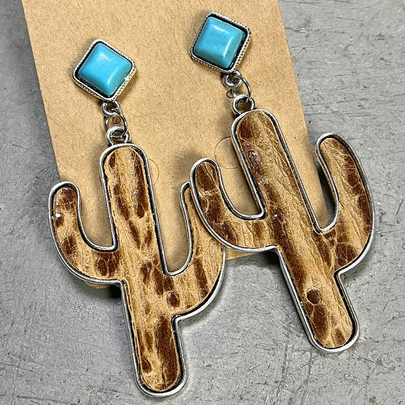 Turquoise Cactus Earrings – image 6 | Lilixa Trending Jewelry