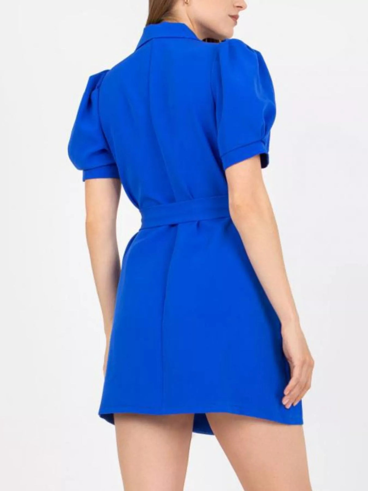 Women's Blazer Style Tie Waist Mini Dress