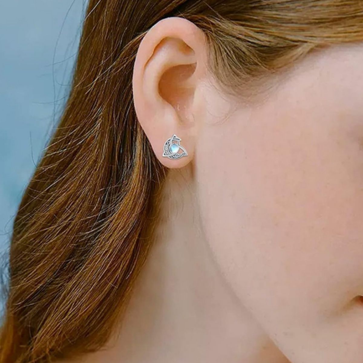 Moonstone Stud Earrings – image 3 | Lilixa Trending Jewelry
