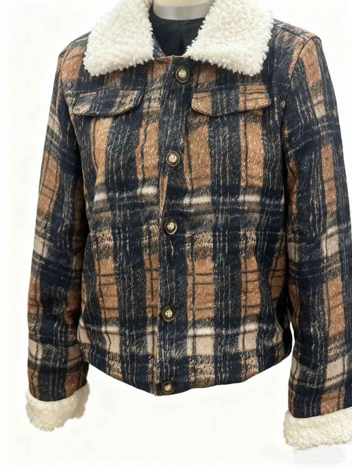 Plaid Sherpa Lined Outerwear