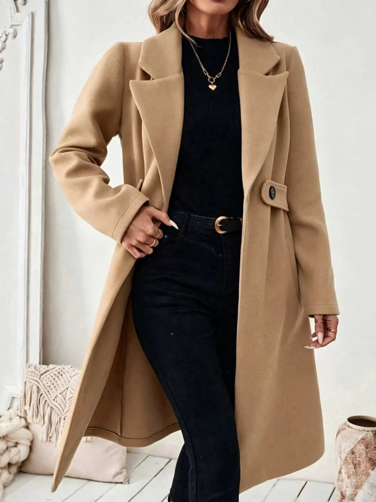 Single Button Longline Coat
