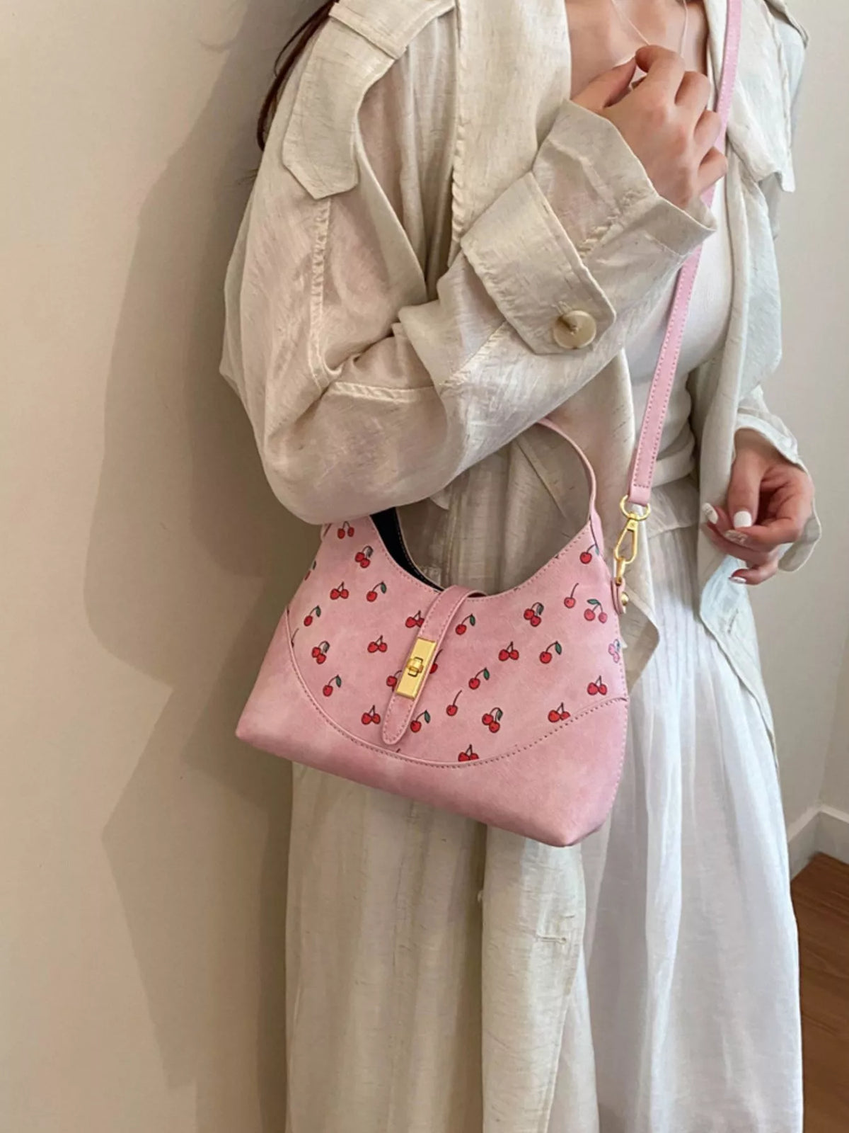 Cherry Print Crossbody Bag