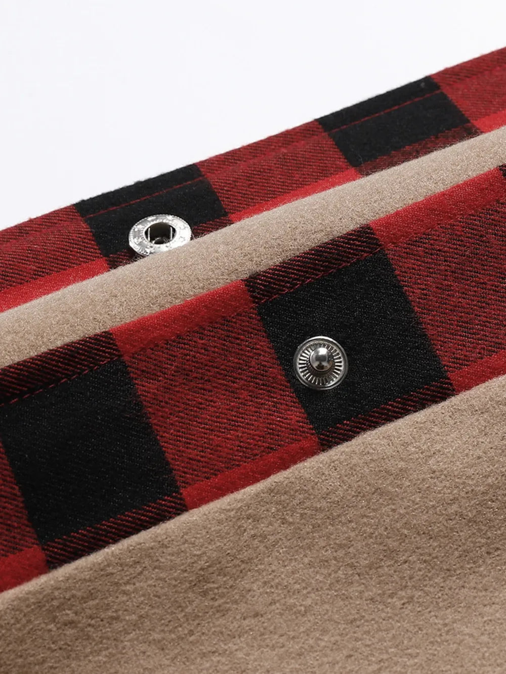Plaid Trim Long Sleeve Jacket for Women