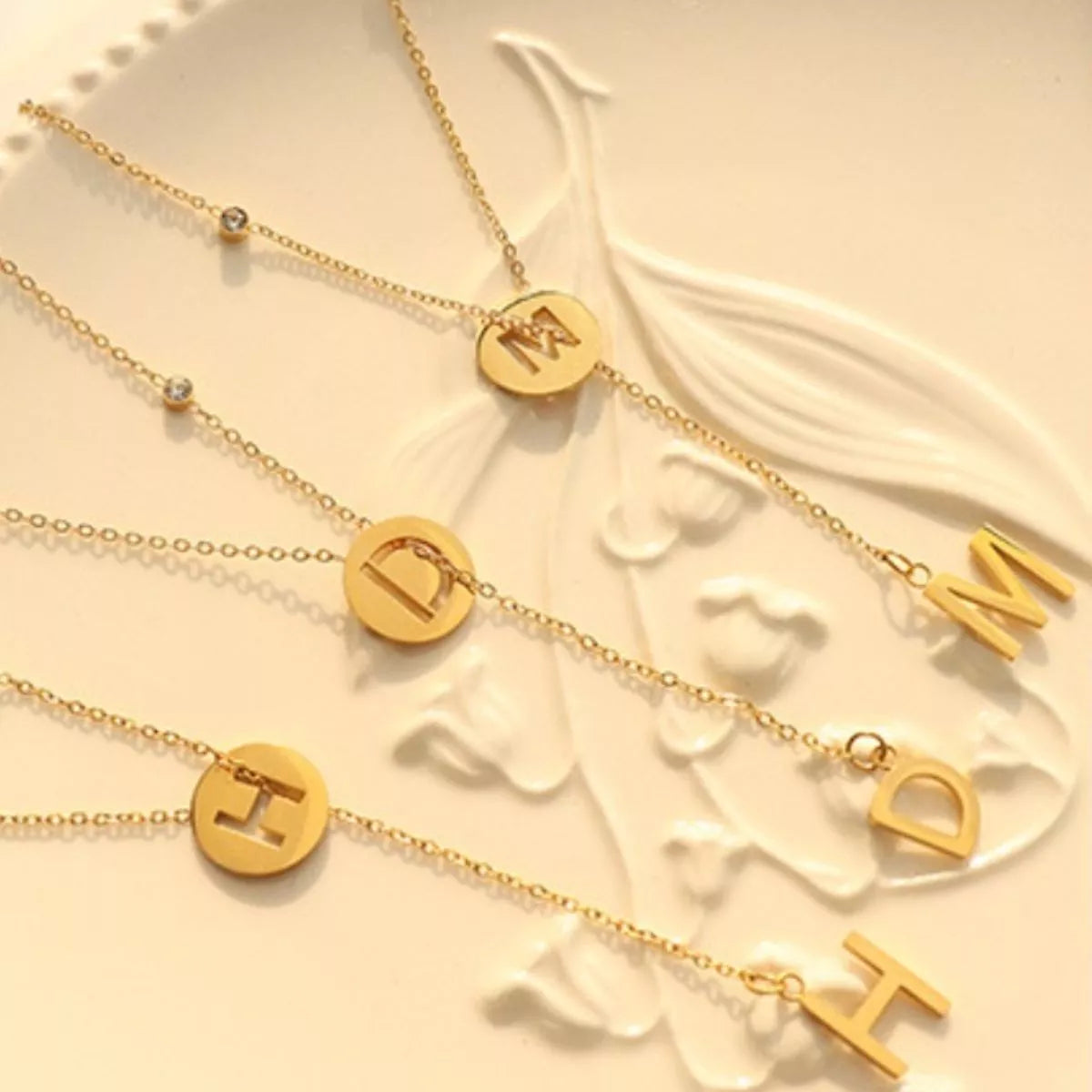 18K Gold-Plated Titanium Steel Letter Pendant Necklace – image 9 | Lilixa Trending Jewelry