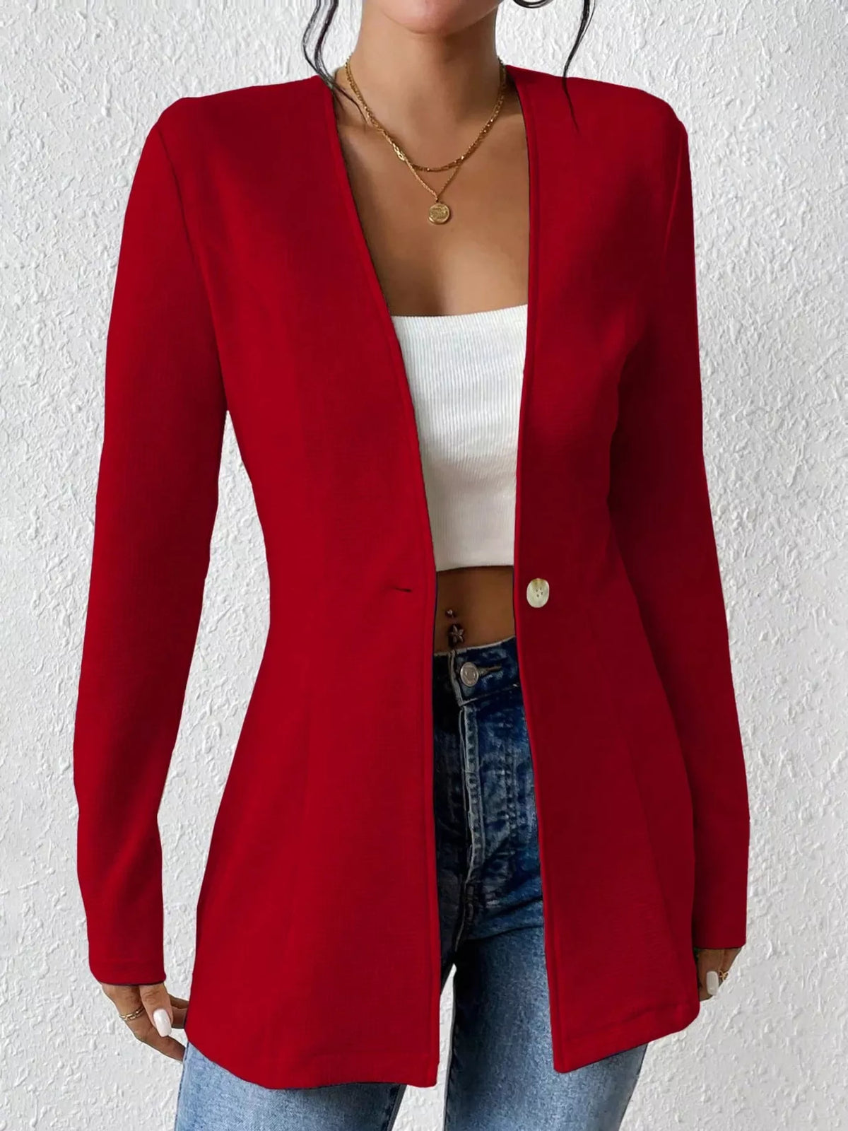 Princess Seams One Button Blazer