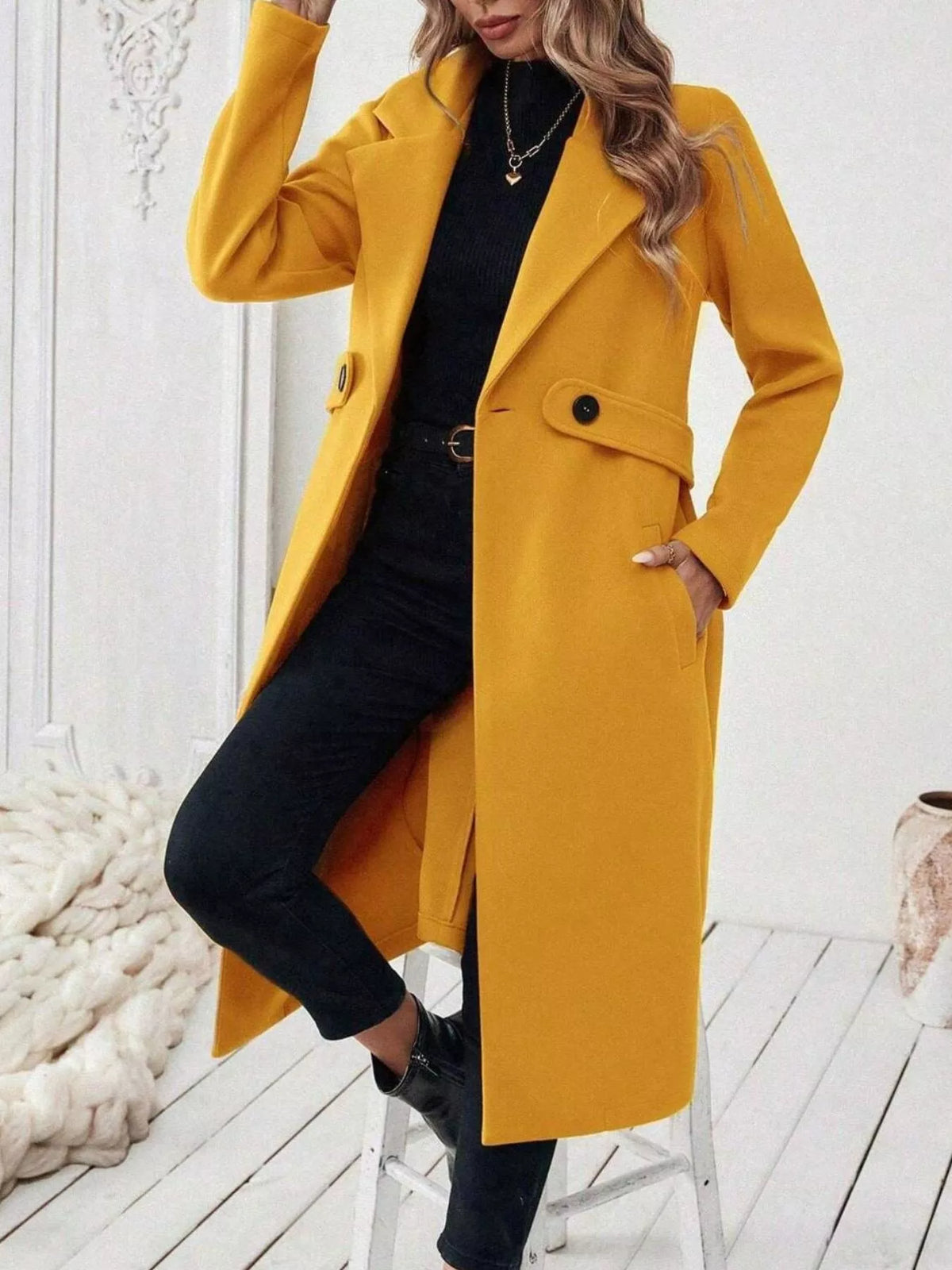 Single Button Longline Coat