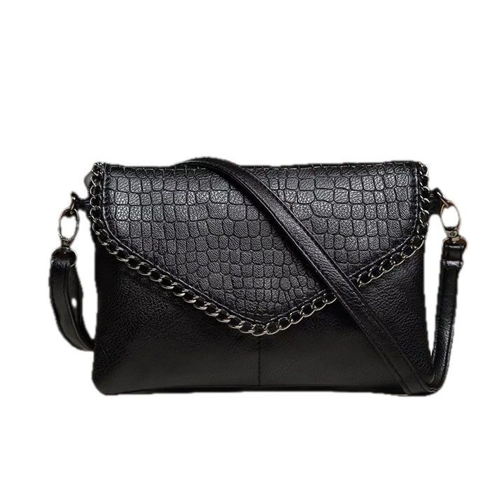 Crocodile Envelope Crossbody Bag for Women
