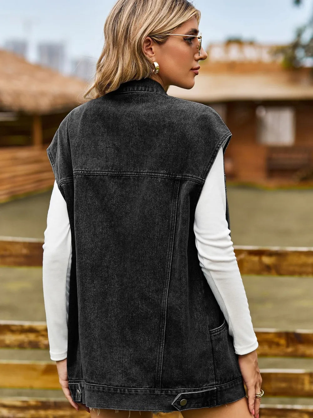 Sleeveless Denim Jacket