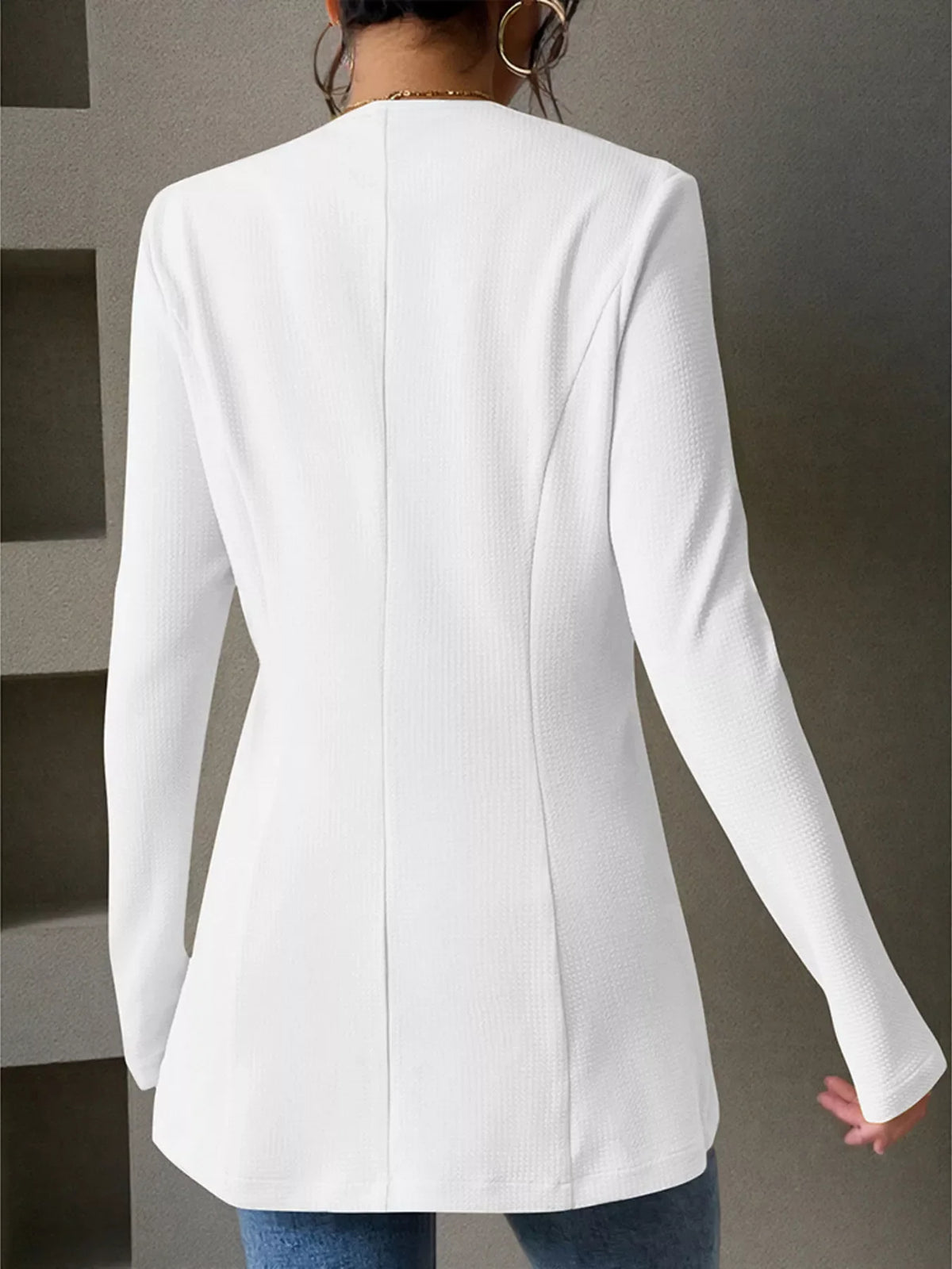 Flared Hem One Button Blazer
