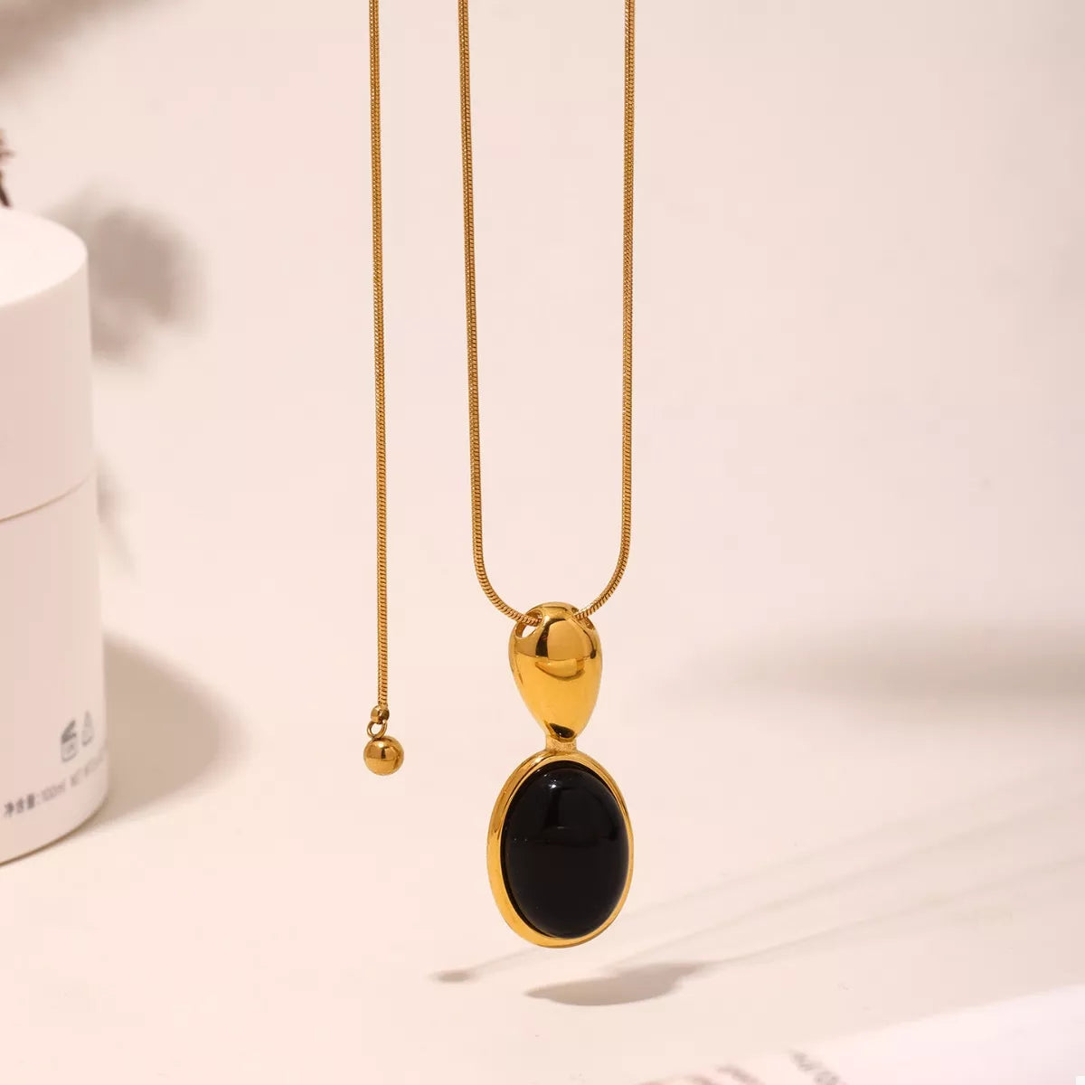 18K Gold-Plated Stainless Steel Necklace with Teardrop Pendant – image 5 | Lilixa Trending Jewelry