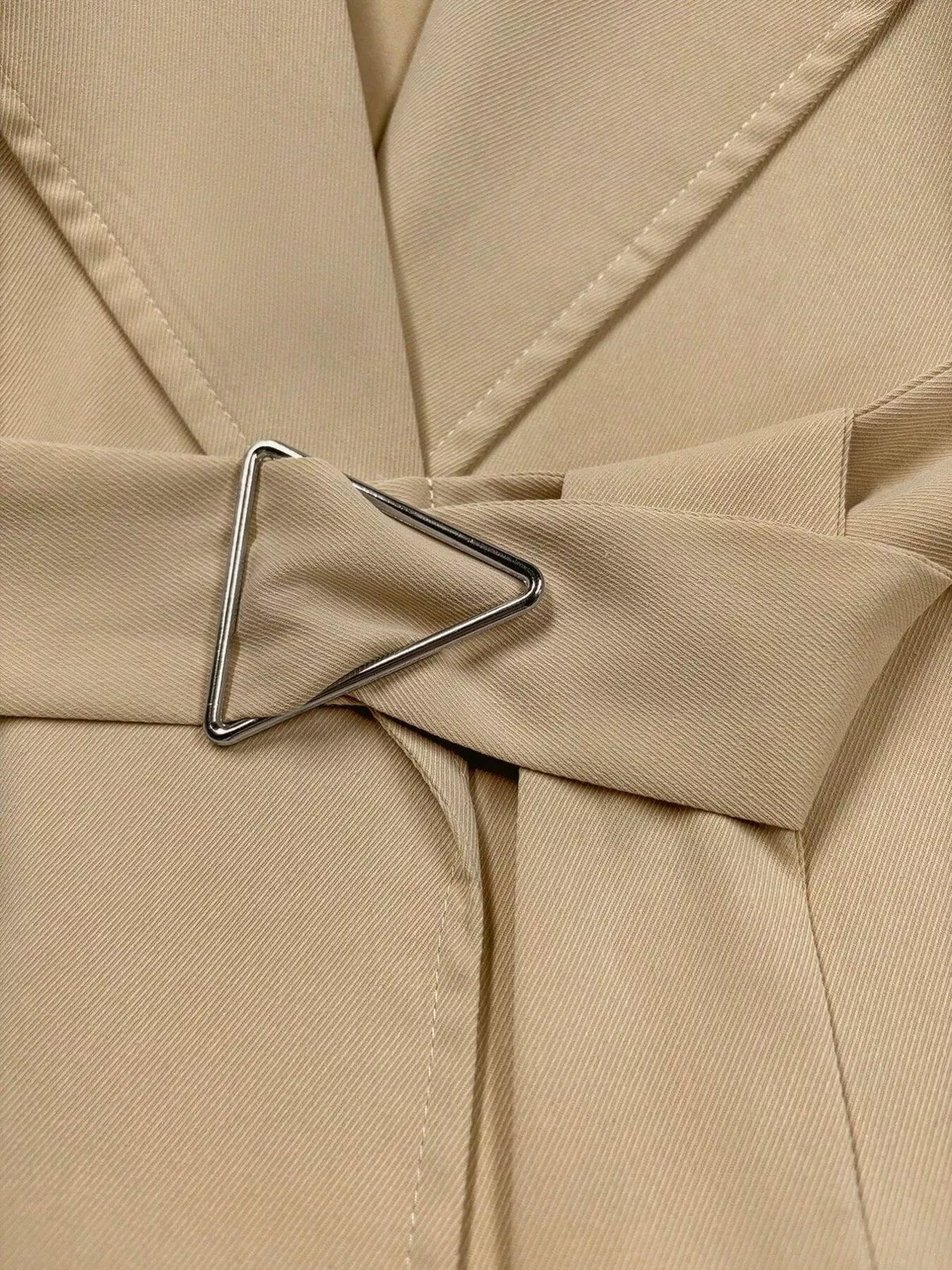 Women's Lapel Collar Longline Trench Coat