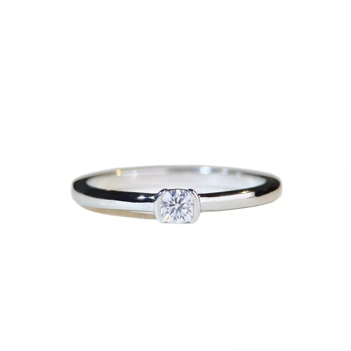 925 Sterling Silver Moissanite Ring for Women