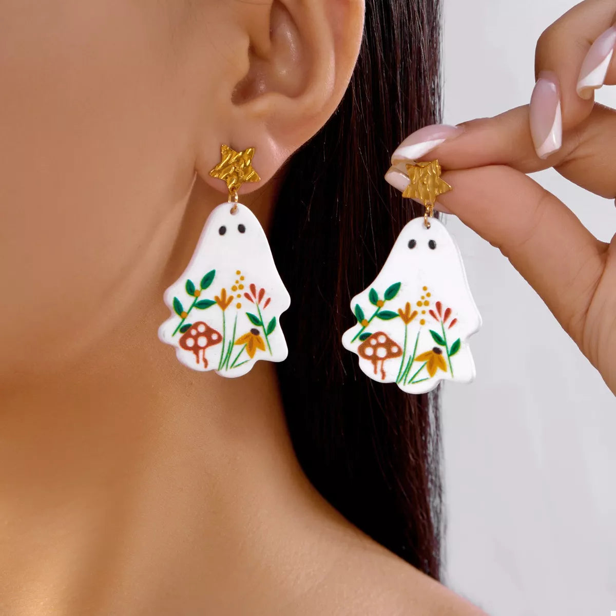 Floral Ghost Earrings