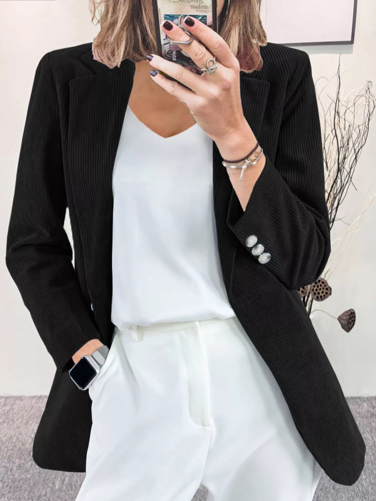 Corduroy Lapel Blazer