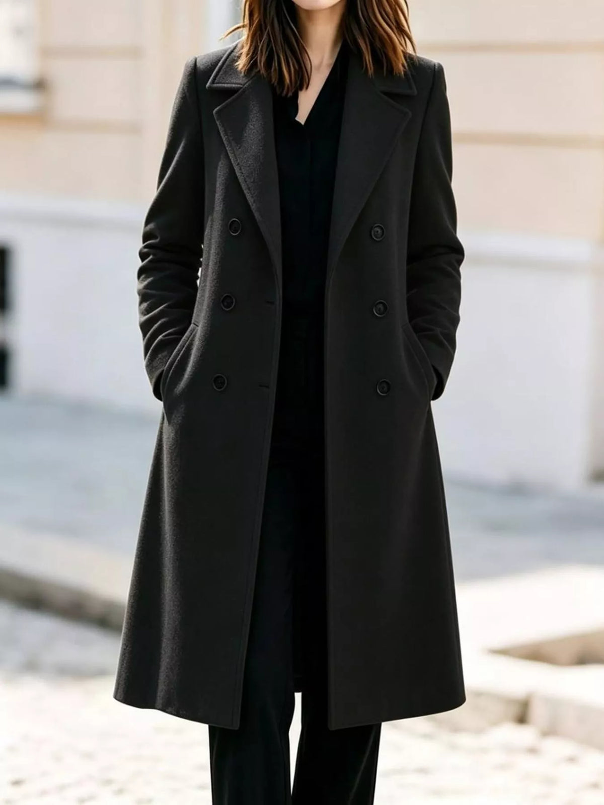 Double Breasted Lapel Coat