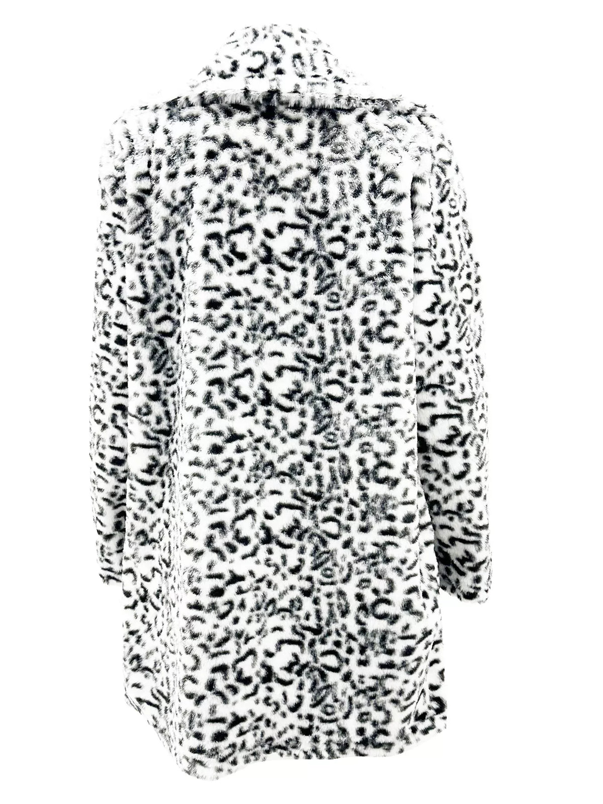 Leopard Open Front Outerwear Plus Size