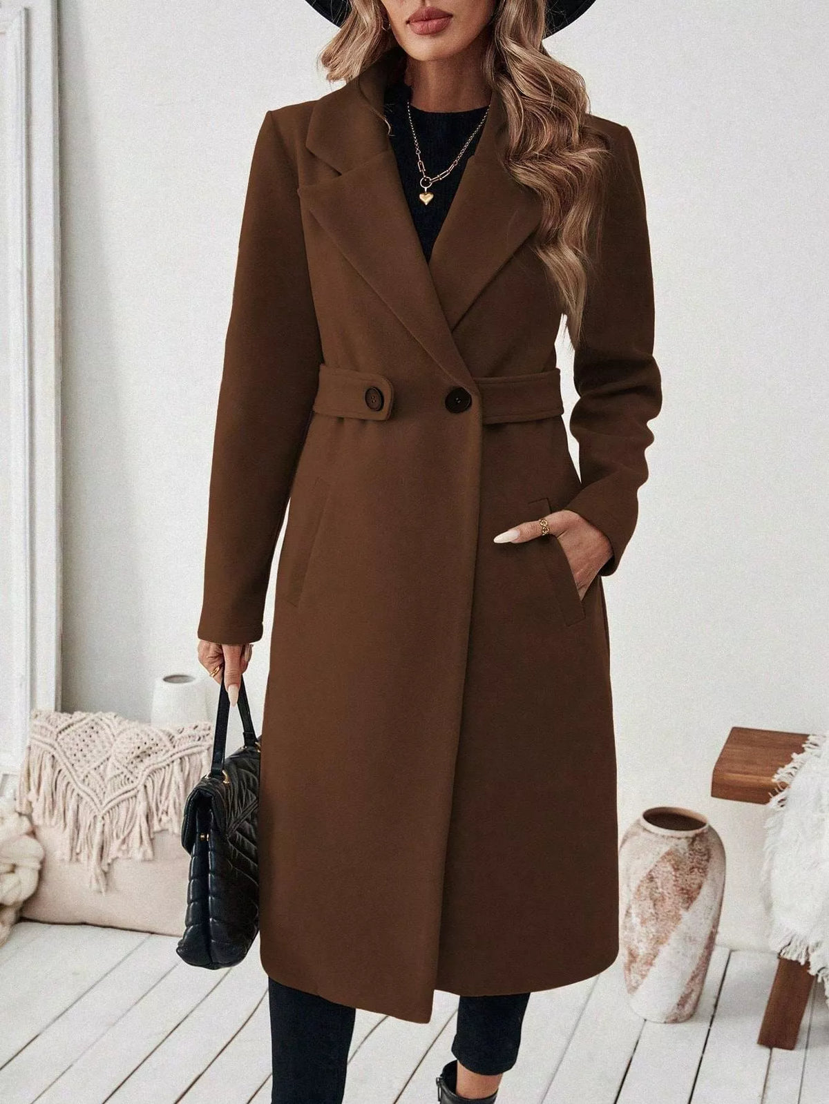 Single Button Longline Coat