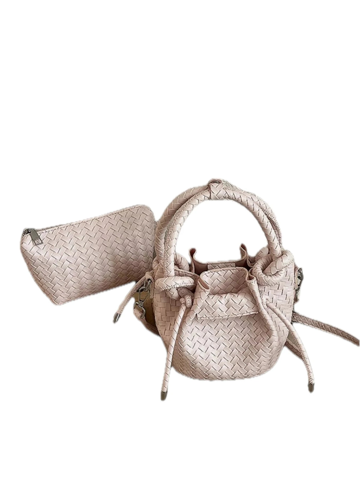 Woven Bucket Crossbody Bag
