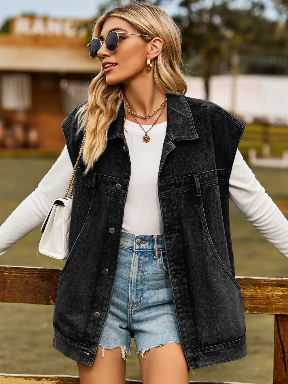 Sleeveless Denim Jacket