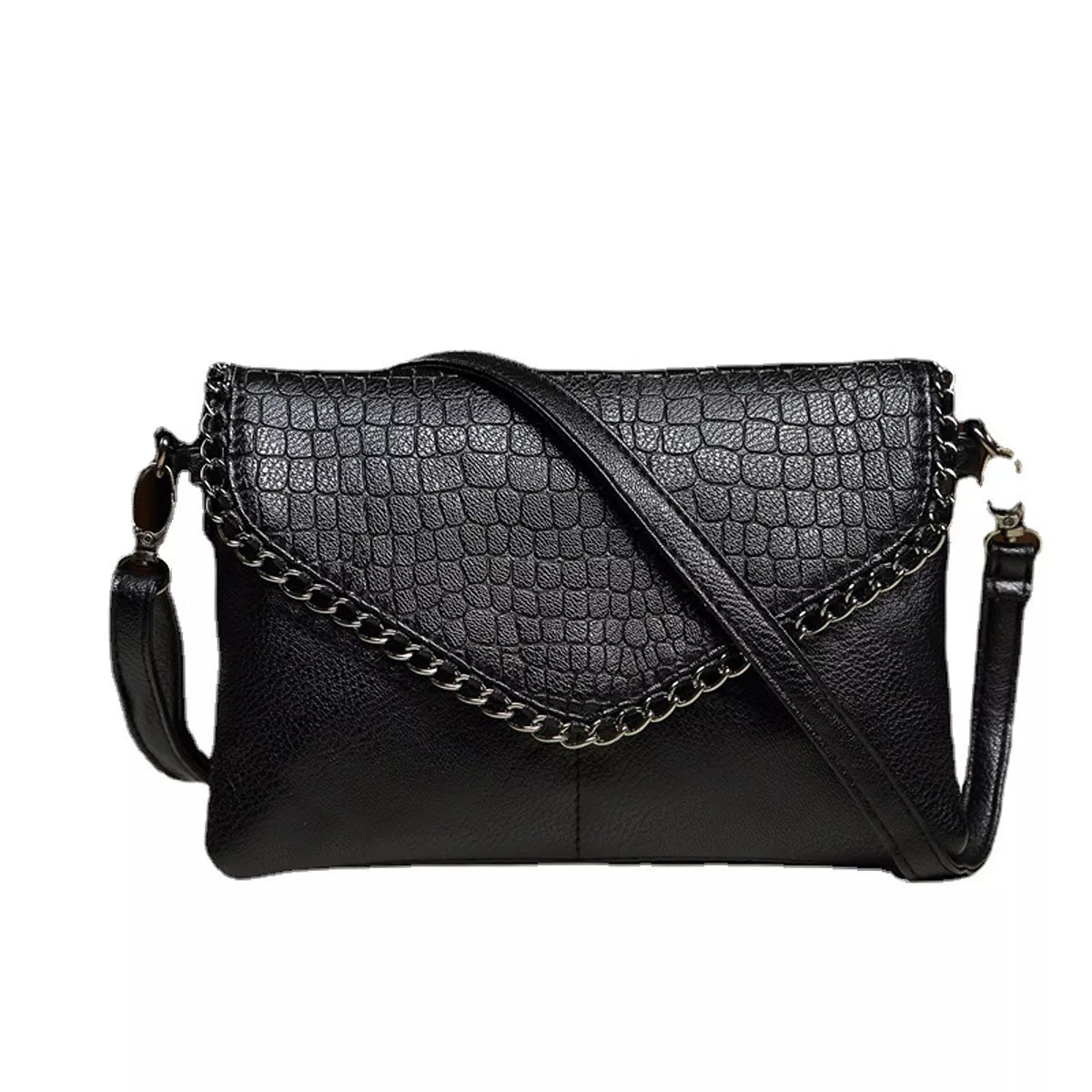 Crocodile Envelope Crossbody Bag for Women