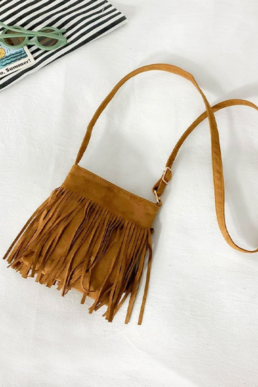 Adored Vegan Leather Crossbody Bag for Women with Fringe