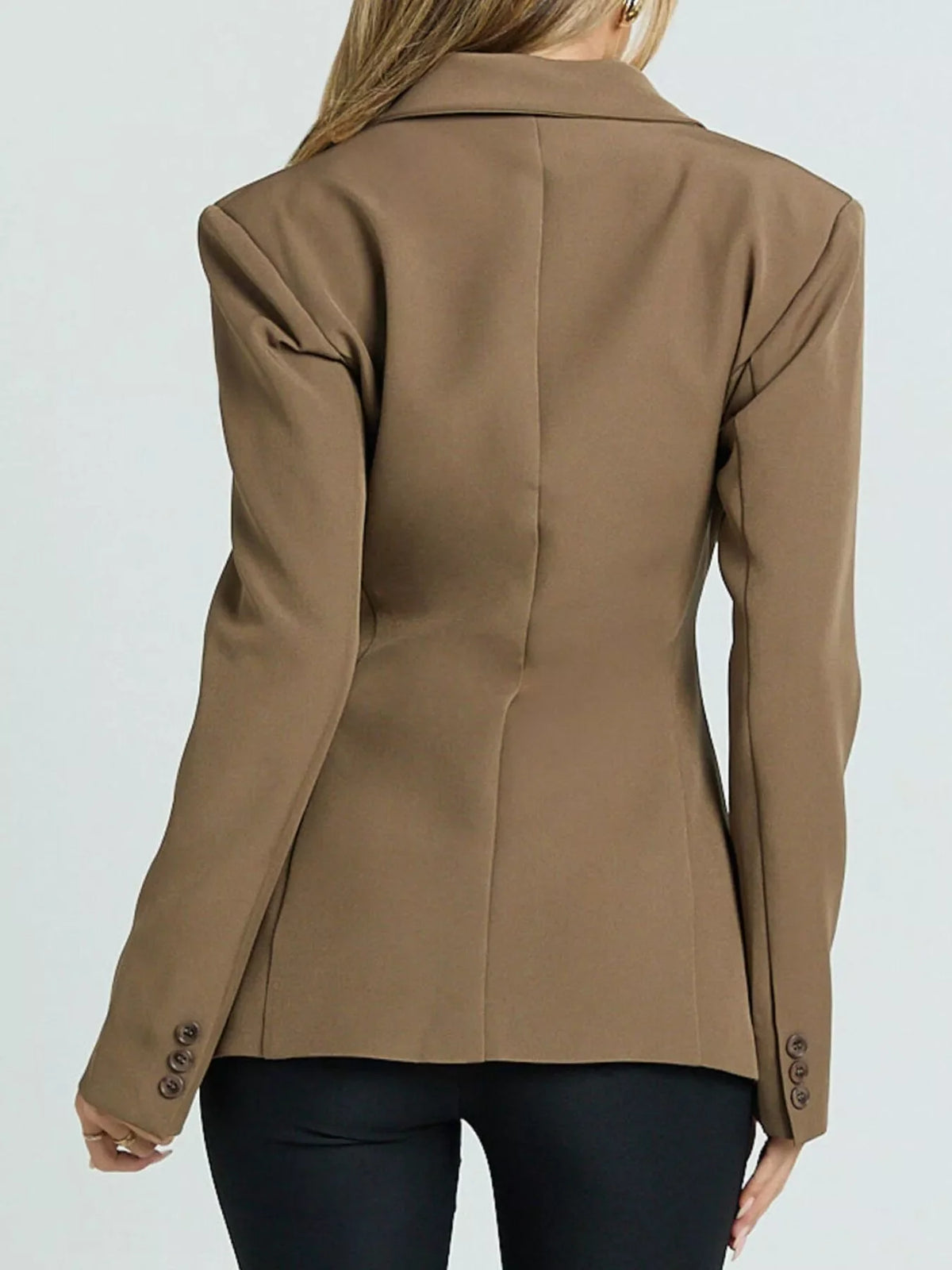 Asymmetric Front One Button Blazer