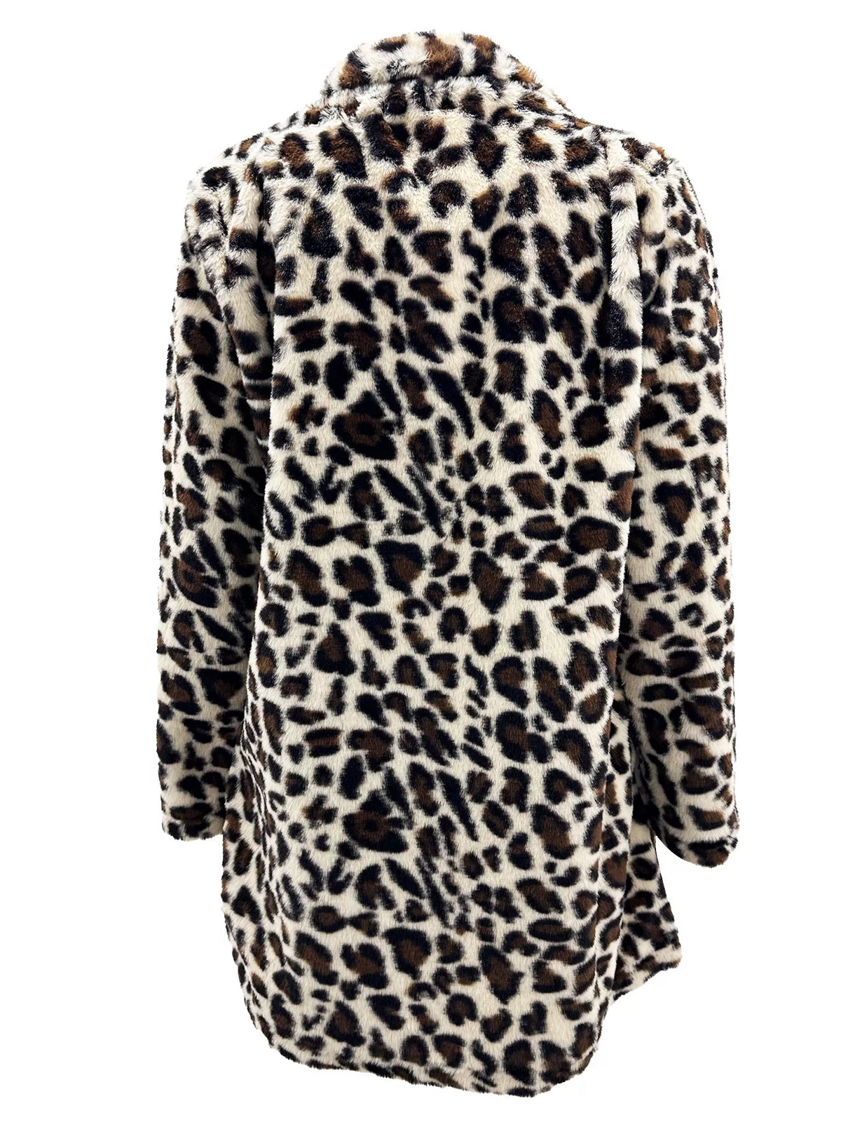 Leopard Open Front Outerwear Plus Size