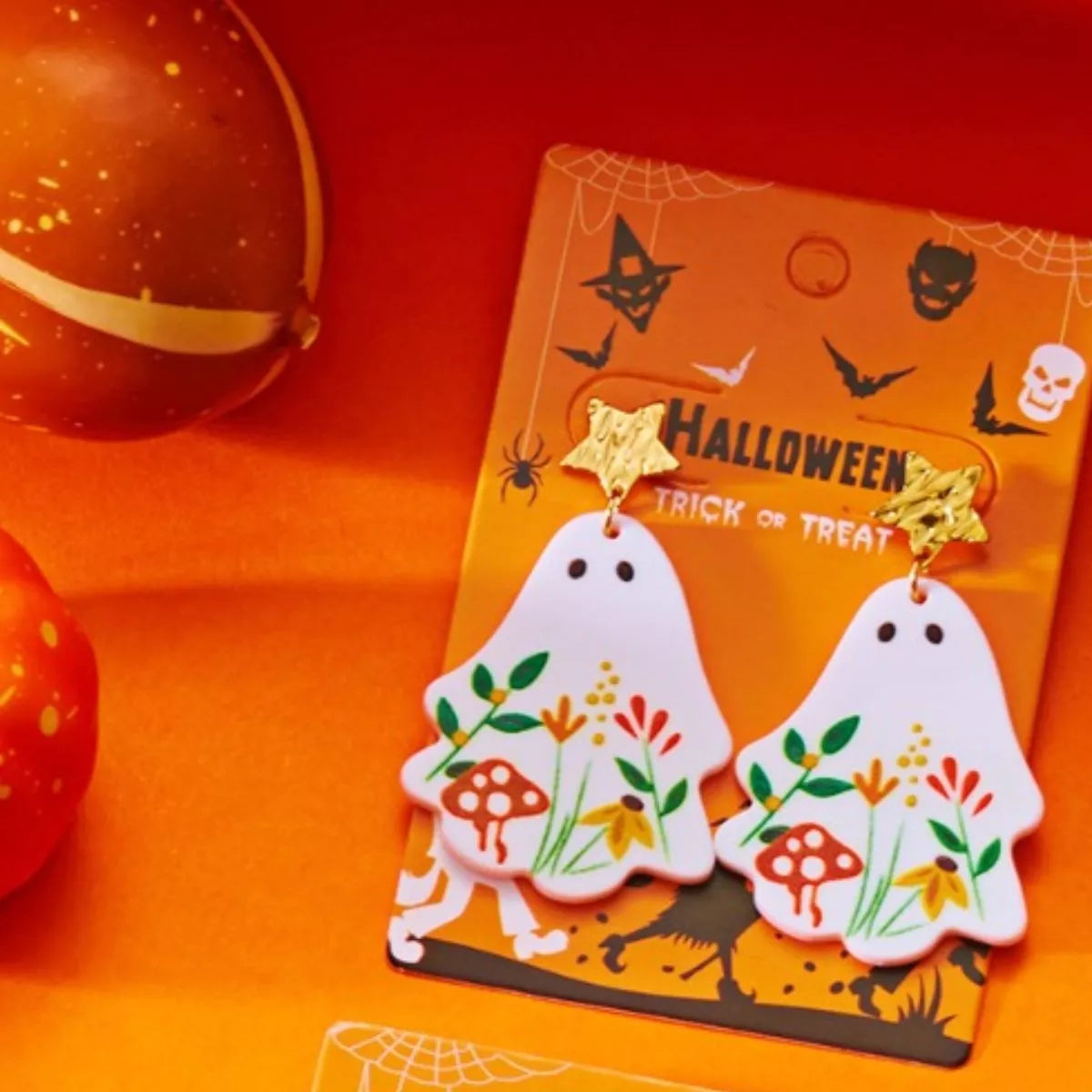 Floral Ghost Earrings