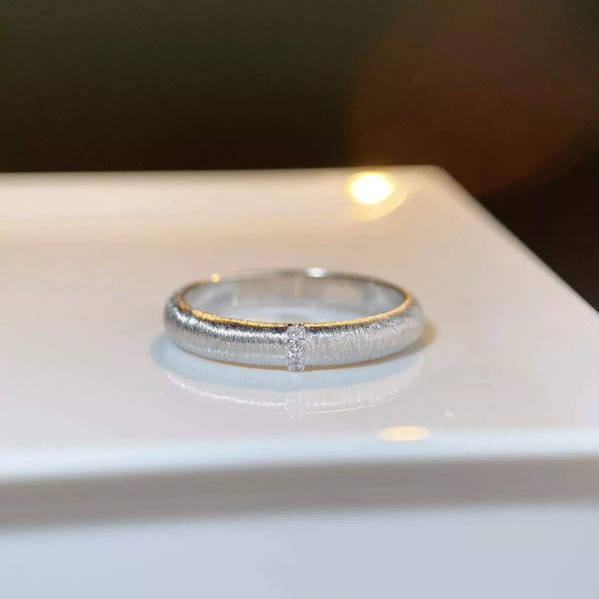 18K Gold-Plated 925 Sterling Silver Zircon Ring for Women